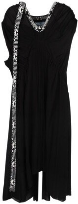 V-Neck Jacquard Knit Dress