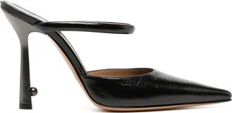 Lollipop 110mm patent-leather mules