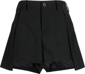 High-Waisted Layered Shorts