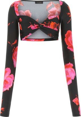 The Andamane Allover Printed Cropped Top-AA