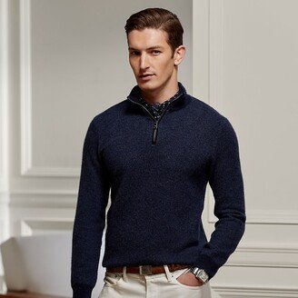 Ralph Lauren Cashmere Birdseye Quarter-Zip Sweater