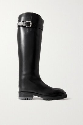 Nes Leather Knee Boots - Black