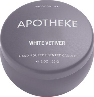 APOTHEKE 2 oz. Mini Scented Candle Tin White Vetiver