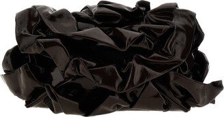 Ruffled Zipped Clutch Bag