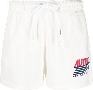 Logo Print Drawstring Shorts-AA