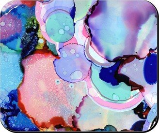 Mouse Pads: Abstract Rainbow Ink - Multi Mouse Pad, Rectangle Ornament, Multicolor