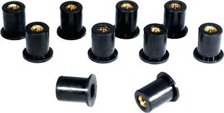 Zspec M8 Rubber Well Nuts For Suv/Truck Body Elements & Over-Fender Flares, 10-Pack