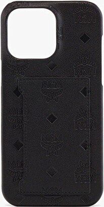 iPhone 14 Pro Max Case in Embossed Monogram Leather