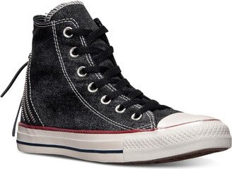 Chuck Taylor All Star Tri-Zip Sparkle Wash Womens Canvas High Top Casual and Fashion Sneakers