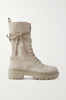 Chesa Alpina Lace-up Suede Boots - Ivory