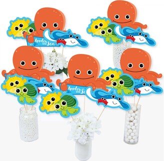 Big Dot Of Happiness Under the Sea Critters - Party Centerpiece Sticks - Table Toppers - Set of 15