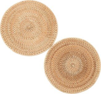 Kubo Laguna Woven Rattan Placemats, Set Of 2