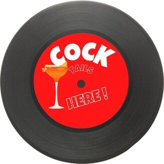 Coctails Here - Funny Record Coasters Wine Gift, Birthday New Home Decor