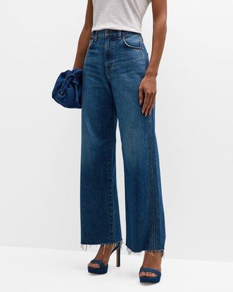 Taylor Cropped High Rise Wide-Leg Jeans