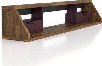 Fannister Floating TV Stand for TVs up to 70 Light Hickory - miBasics