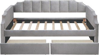 Twin Size Upholstered Daybed with Drawers-AJ