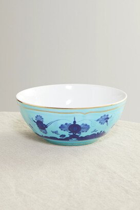 Oriente Italiano 17cm Gold-plated Porcelain Bowl - Blue