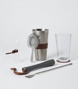 Titanium And Calfskin Cocktail Shaker Set