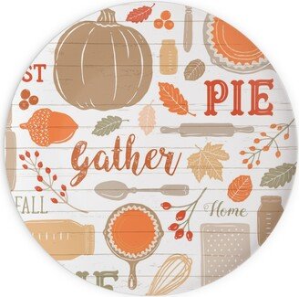 Plates: Gather Round & Give Thanks - A Fall Festival Of Food, Fun, Family, Friends, And Pie! Plates, 10X10, Orange