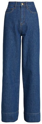 Ms. Onassis High-Rise Wide-Leg Jeans-AA