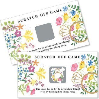 Big Dot of Happiness Wildflowers Bride - Boho Floral Bridal Shower and Wedding Party Game Scratch Off Cards - 22 Count