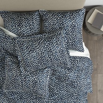 Thandie Watercolor Spotted Duvet Cover Indigo King