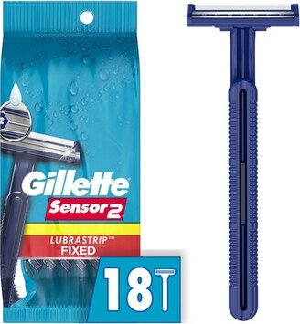 Sensor2 Base Fixed Head Men's Disposable Razors - 18ct