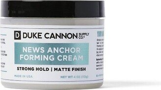 Duke Cannon Supply Co. Duke Cannon News Anchor Forming Cream - Strong Hold, Matte Hair Styling Cream for Men - 4 oz