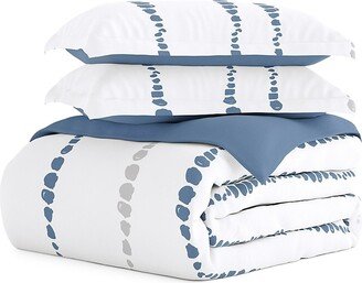 Linens & Hutch Midnight Blossoms Microfiber Reversible 3-Piece Bedding Set