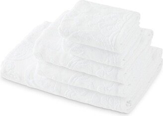 Barocco logo-jacquard towels (set of 5)-AA