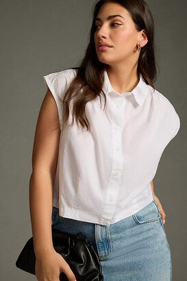 Cap-Sleeve Buttondown Blouse