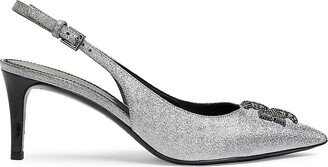 Eleanor 65MM Glitter Pavé Slingback Pumps