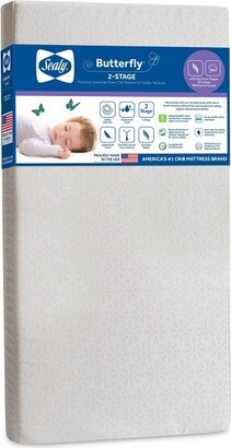 Butterfly 2-Stage Cotton Ultra Firm Crib and Toddler Mattress