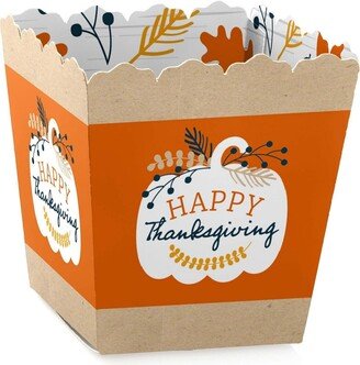 Big Dot of Happiness Happy Thanksgiving - Party Mini Favor Boxes - Fall Harvest Party Treat Candy Boxes - Set of 12