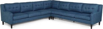 Worden Contemporary Tufted Fabric 7 Seater Sectional Sofa Set