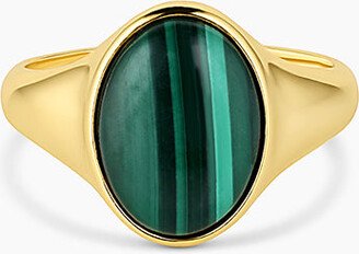 Lou Gemstone Ring - Malachite