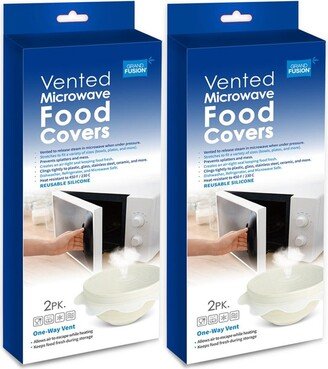 Grand Fusion Vented Microwave Food Covers 2 pk