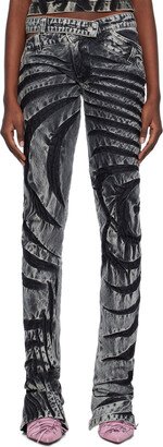 Masha Popova SSENSE Exclusive Gray Big Heart Jeans