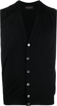 V-neck merino wool vest