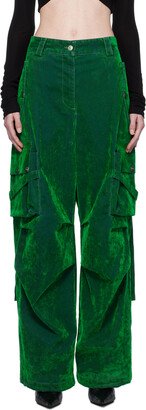 Green Flocked Jeans