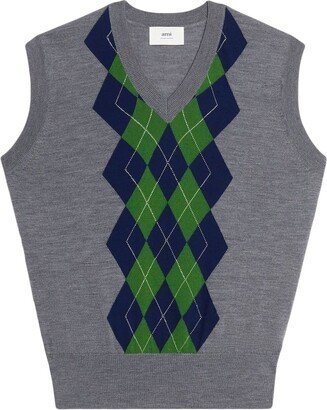 Logo-Intarsia Knit Vest