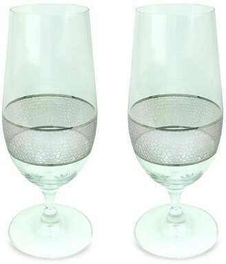 Panthera Platinum 2-Piece Stemmed Water Glass Set