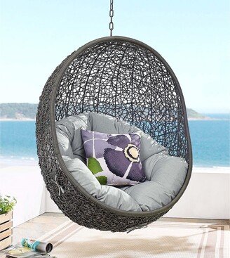 Balmoral Outdoor Grey Rattan with Grey Cushioned Hanging Swing Chair