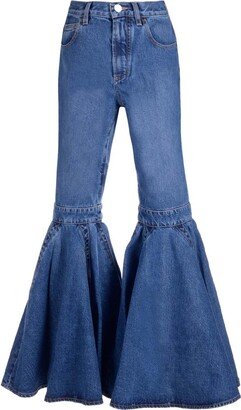High-Waisted Flared Jeans