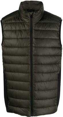 Quilted-Finish Zip-Up Vest