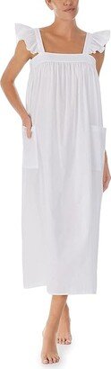 Flutter Sleeve Ballet Gown (White) Women's Pajama