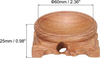 Unique Bargains Wooden Ball Stand Holders Displays Base 60mm Diameter Red for Crystal Ball 2 Pcs