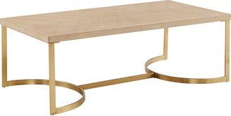 Minato Natural Finish and Gold Table Set by Bold