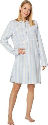 Loungy Nights Flannel PJ Gown (Soft Stripe) Women's Pajama