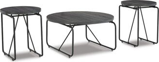 Garvine Occasional Table, Set of 3 - Charcoal, Black